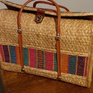 Fun wicker tote.